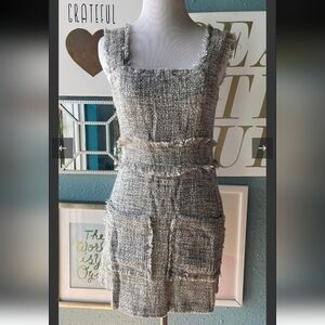 Oliva Ceus Chic Tweed Sleeveless Dress